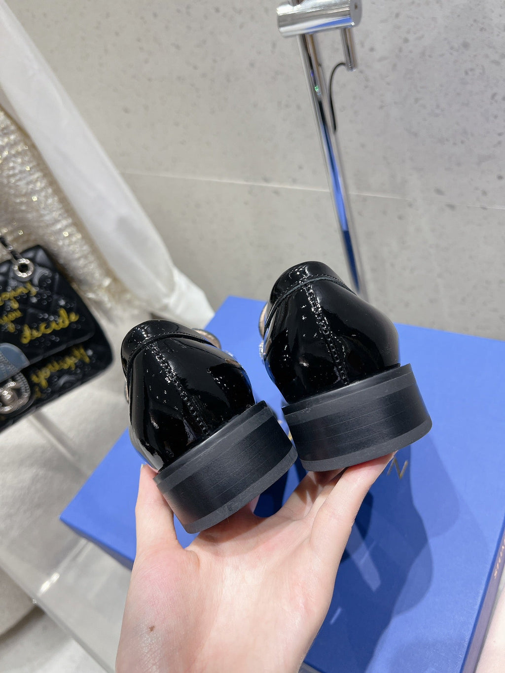 SW Palmer Highshine Loafer With Crystal Black Patent Leather 554370