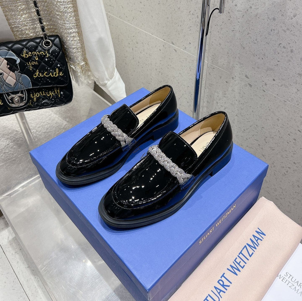 SW Palmer Highshine Loafer With Crystal Black Patent Leather 554370