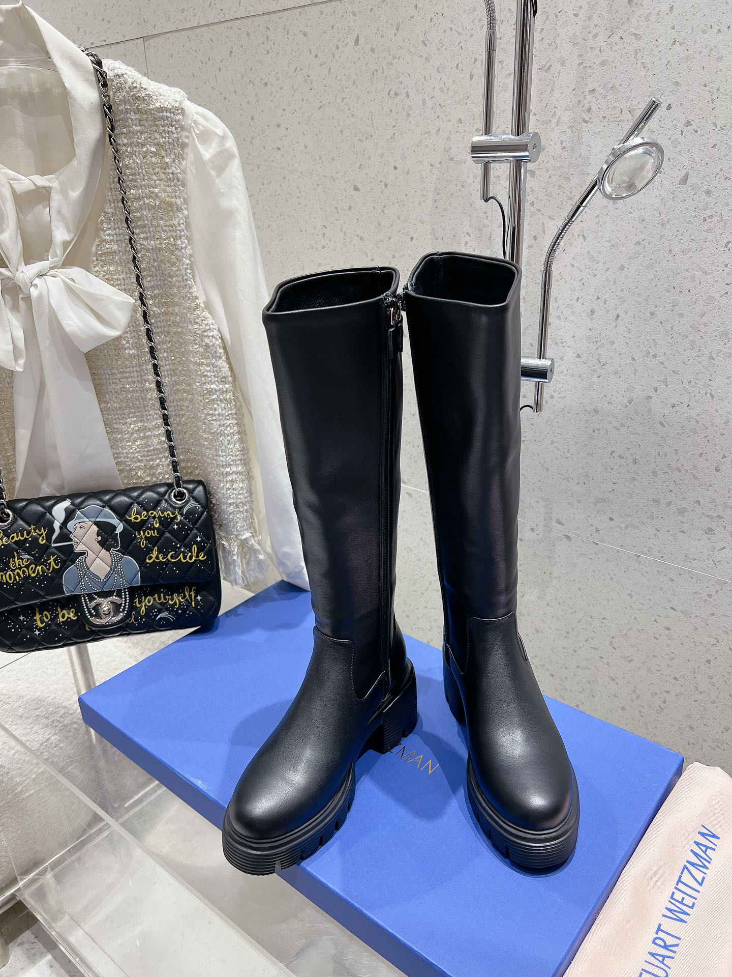 SW 5050 Ultralift Boot Black Lambskin 554351