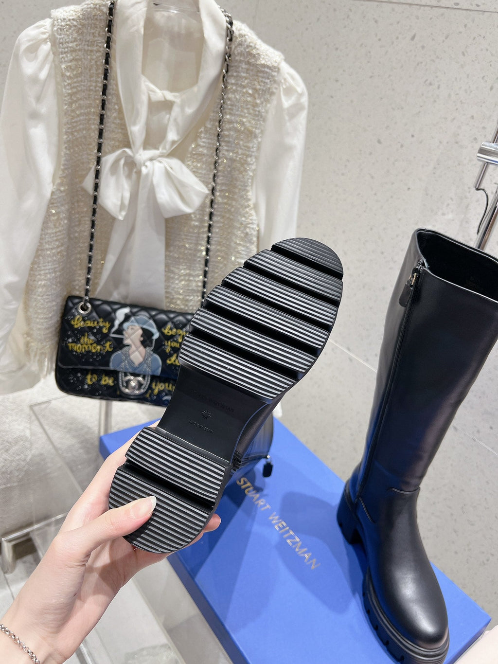 SW 5050 Ultralift Boot Black Lambskin 554351