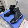 SW Mckenzee Boot with Pearl Chain Black Suede 554360