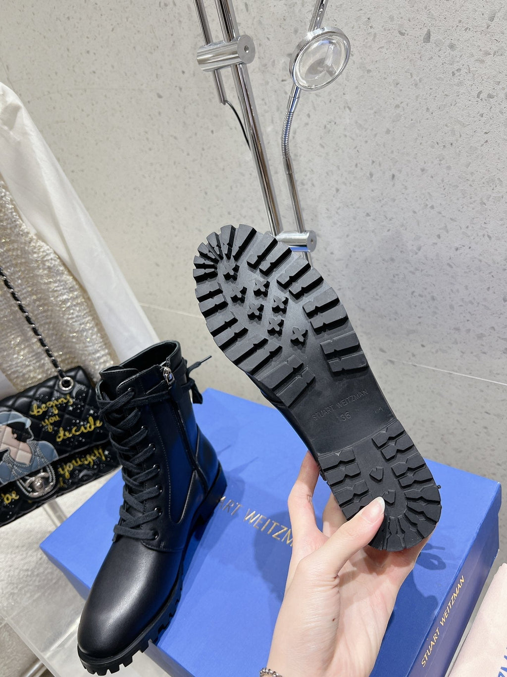 SW Mckenzee Boot with Buckle Black Leather 554362