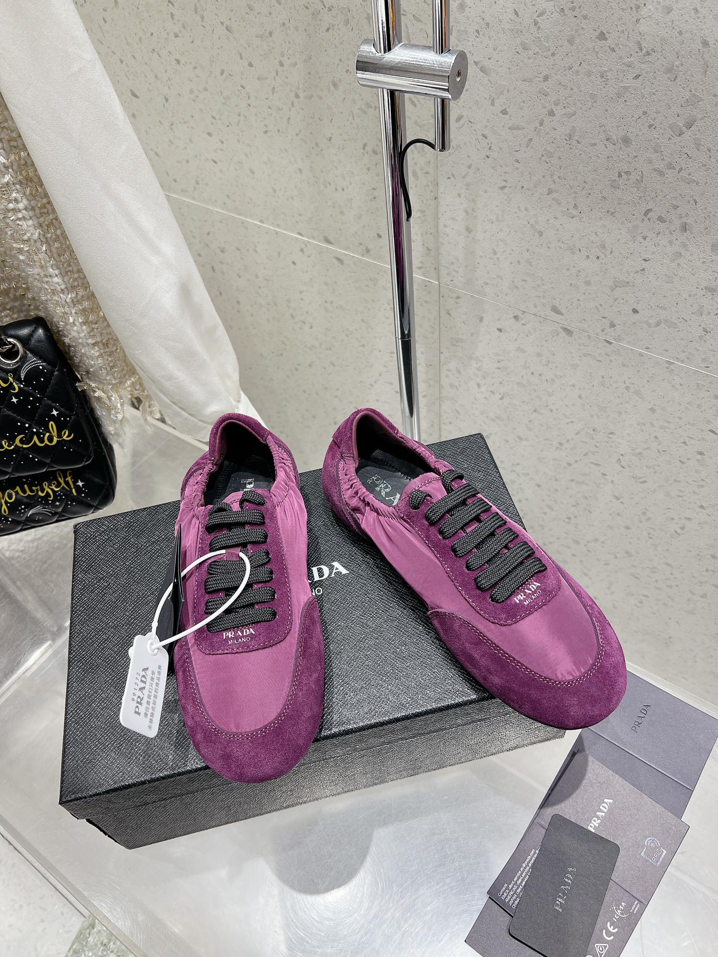 Pra 2025 Collapse Sneaker Purple Black Re-Nylon Suede 554281