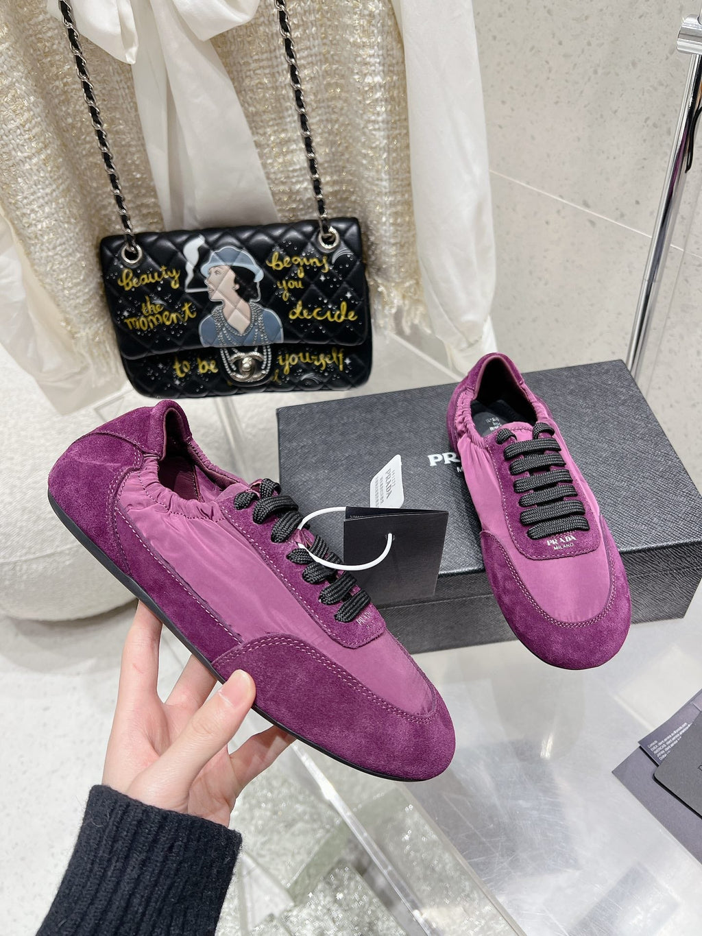 Pra 2025 Collapse Sneaker Purple Black Re-Nylon Suede 554281