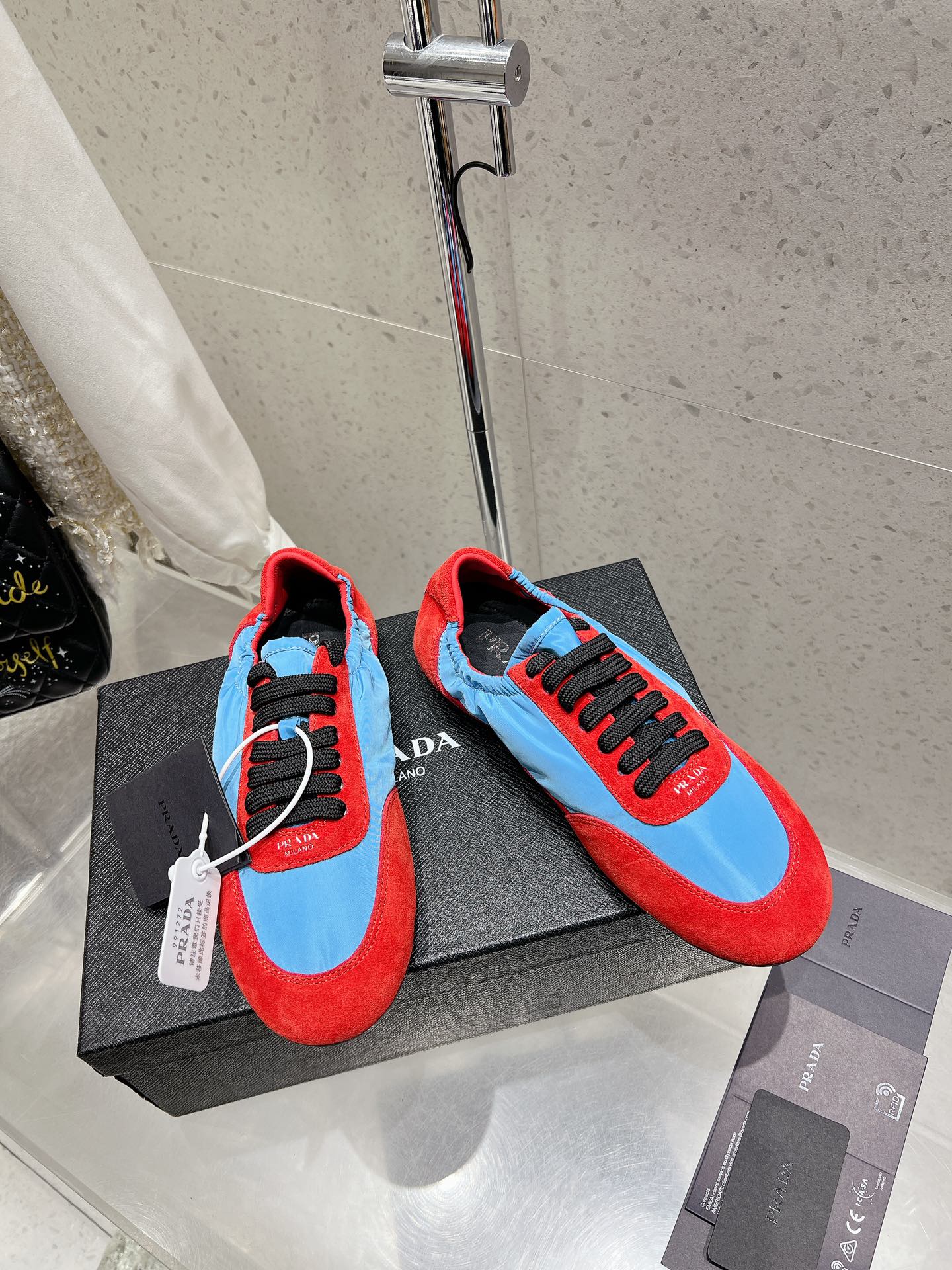 Pra 2025 Collapse Sneaker Red Blue Black Re-Nylon Suede 554284