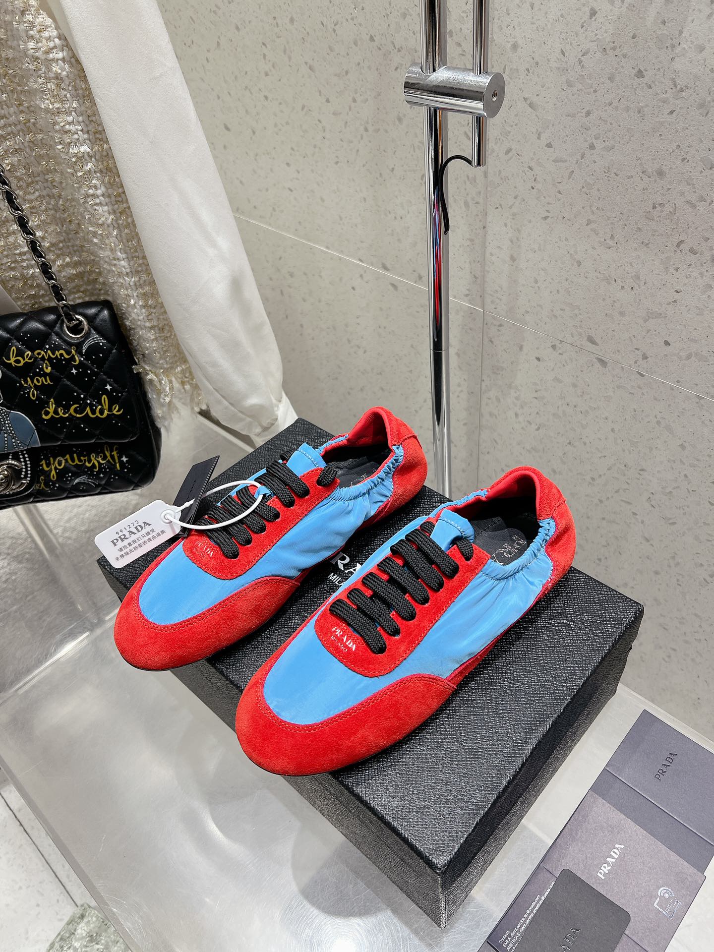 Pra 2025 Collapse Sneaker Red Blue Black Re-Nylon Suede 554284