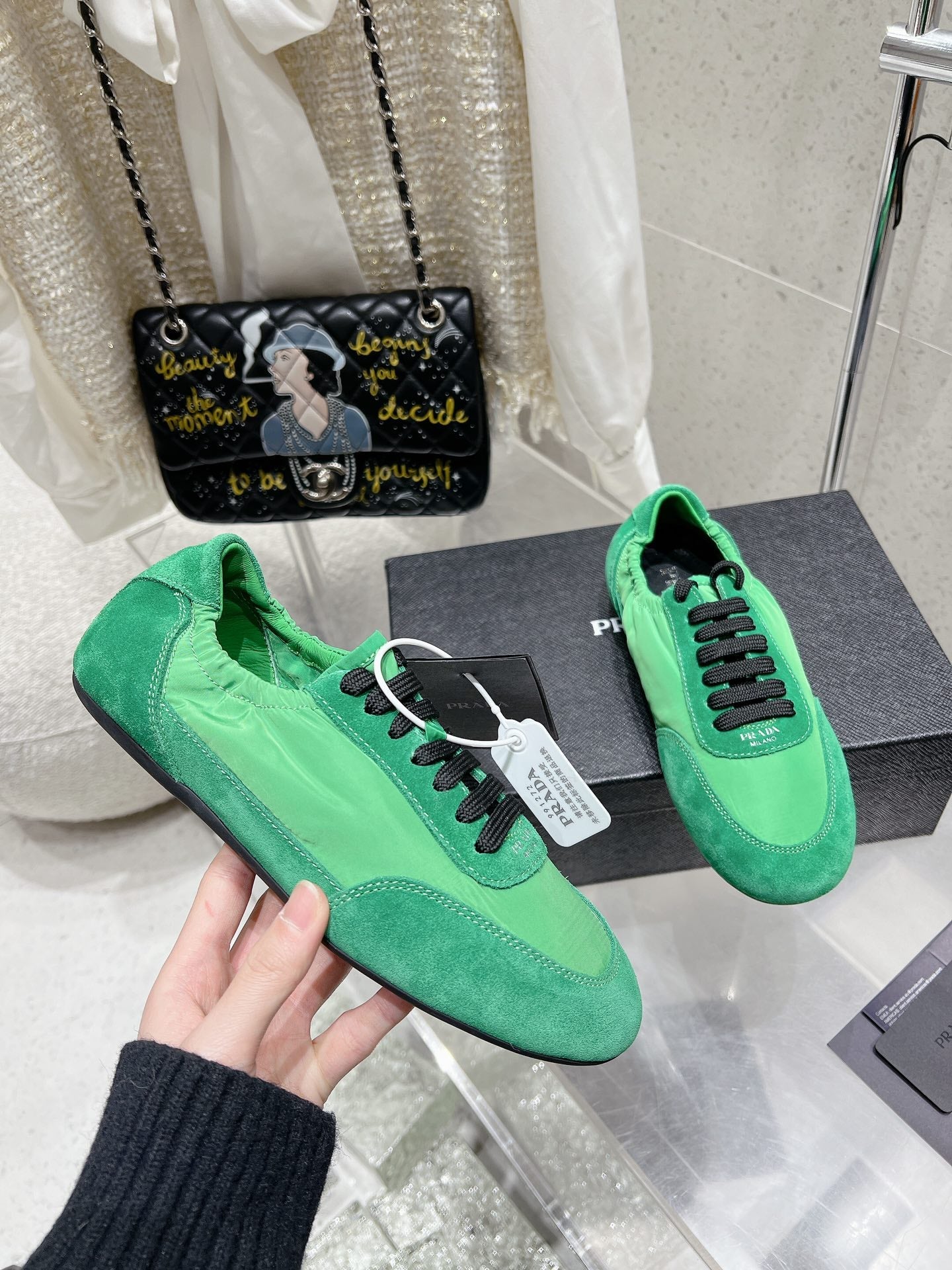 Pra 2025 Collapse Sneaker Green Black Re-Nylon Suede 554285