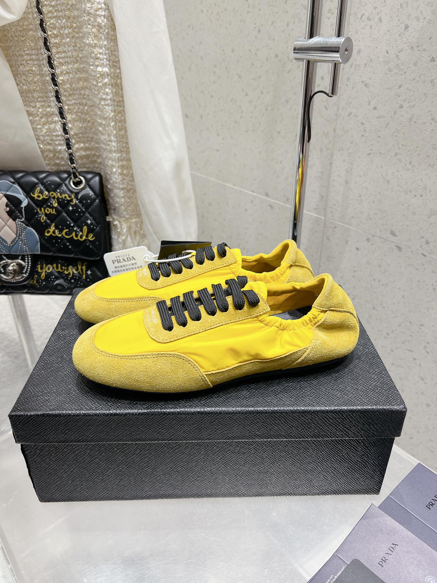 Pra 2025 Collapse Sneaker Yellow Black Re-Nylon Suede 554286
