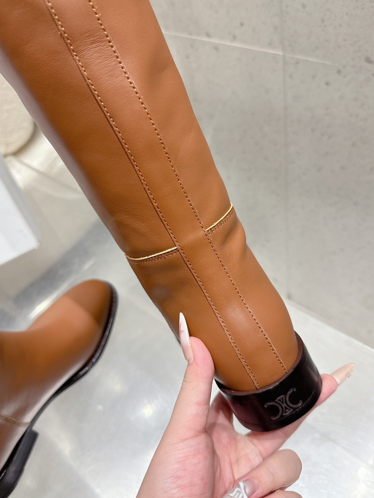 Celine 25 Boot Brown Cowhide 554198