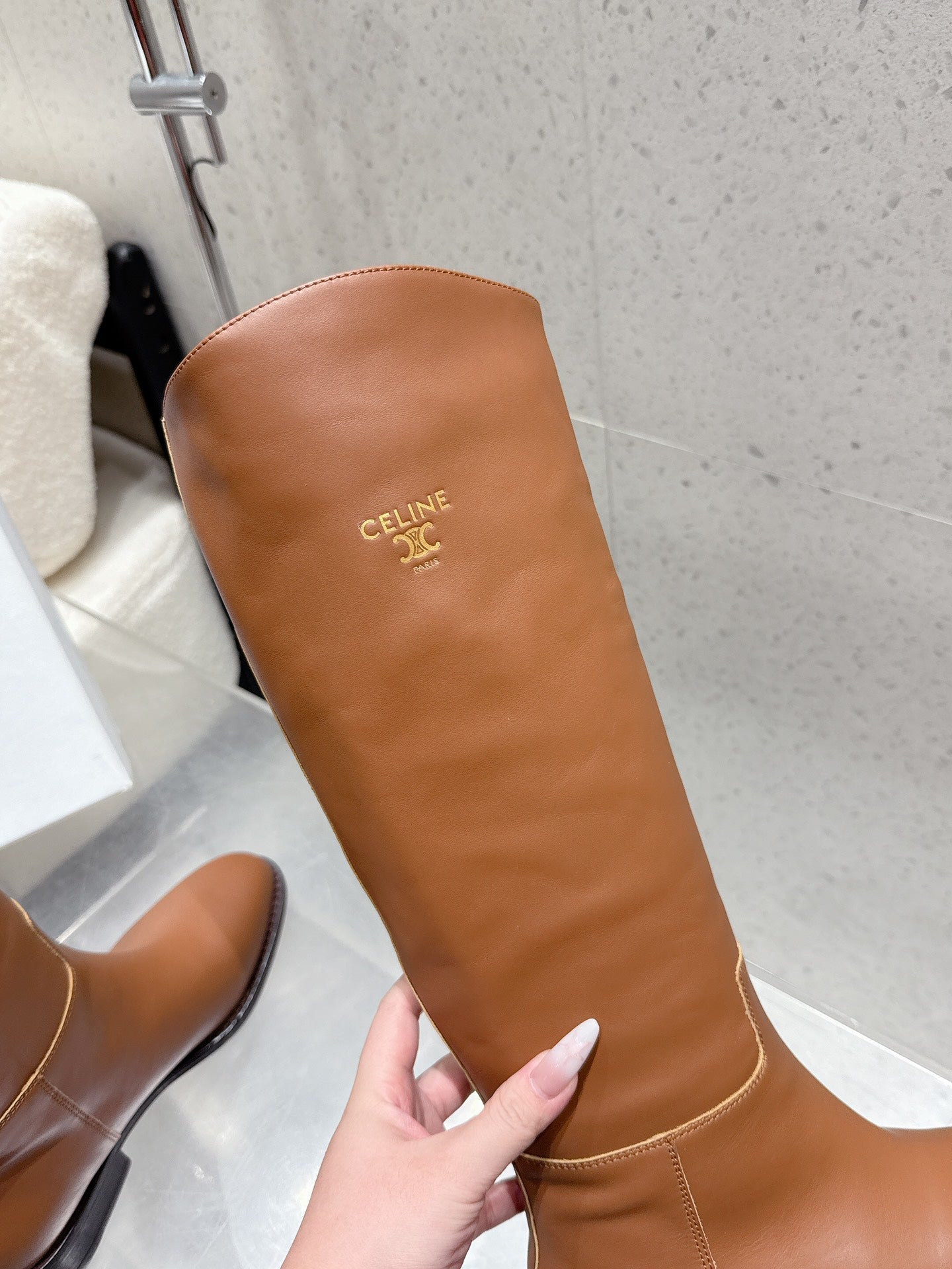 Celine 25 Boot Brown Cowhide 554198