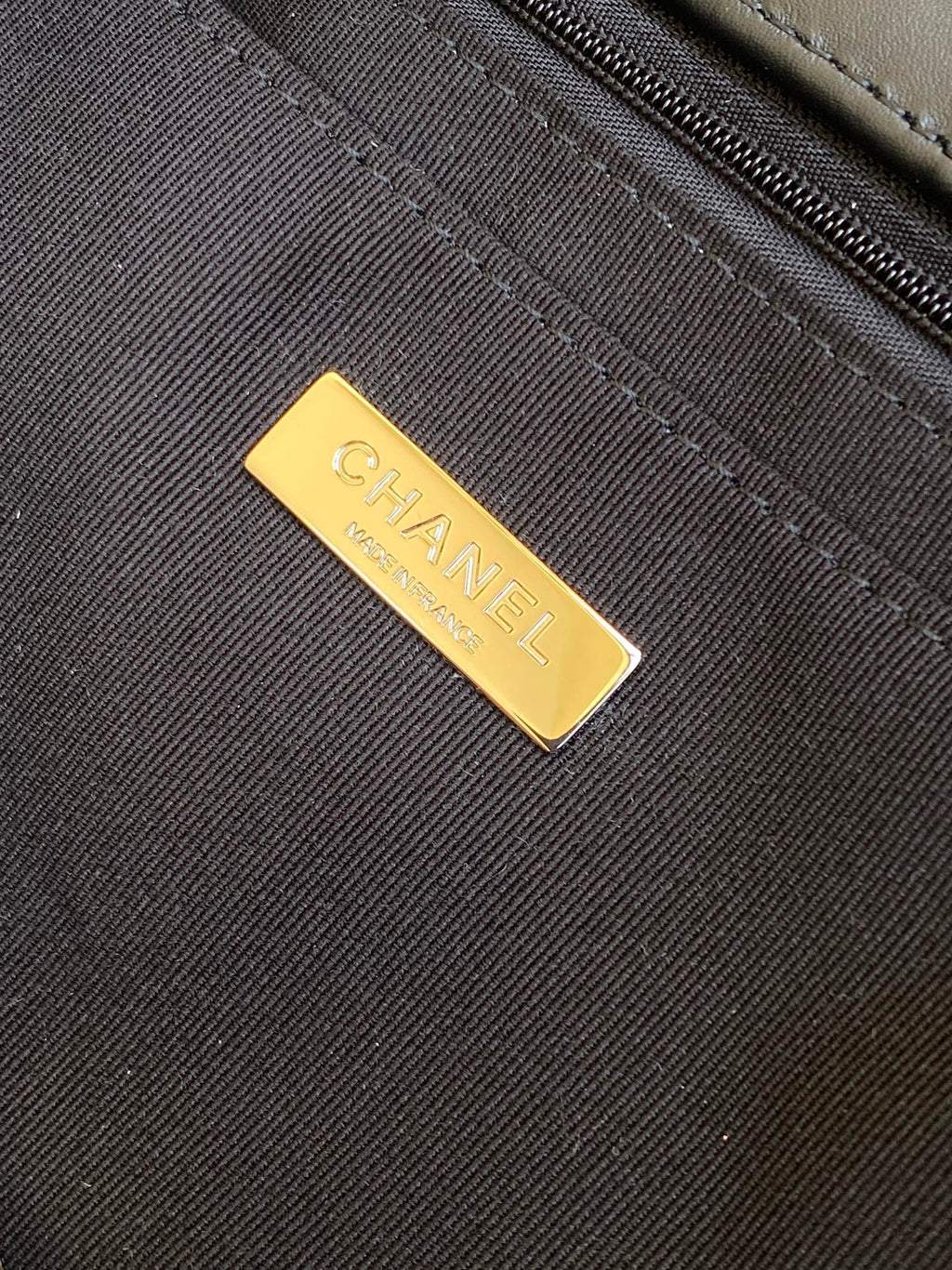 CC 2025 Bag Black Tweed Fabric Leather