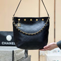 CC 2025 Bag 31cm Black Lambskin With Gold Chain 346392