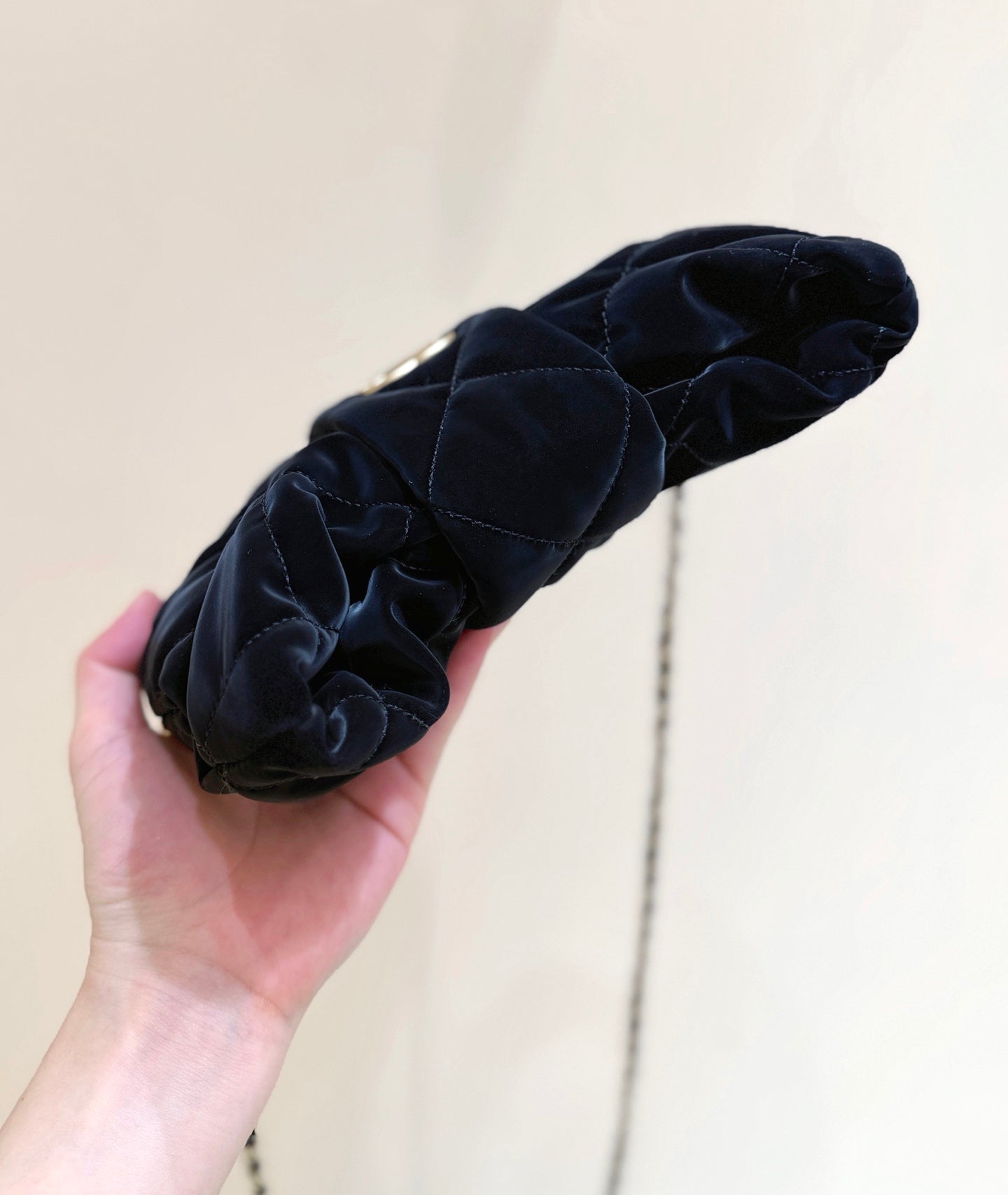 Chanel 2025 Bow Bag 26cm Black Velvet 346049