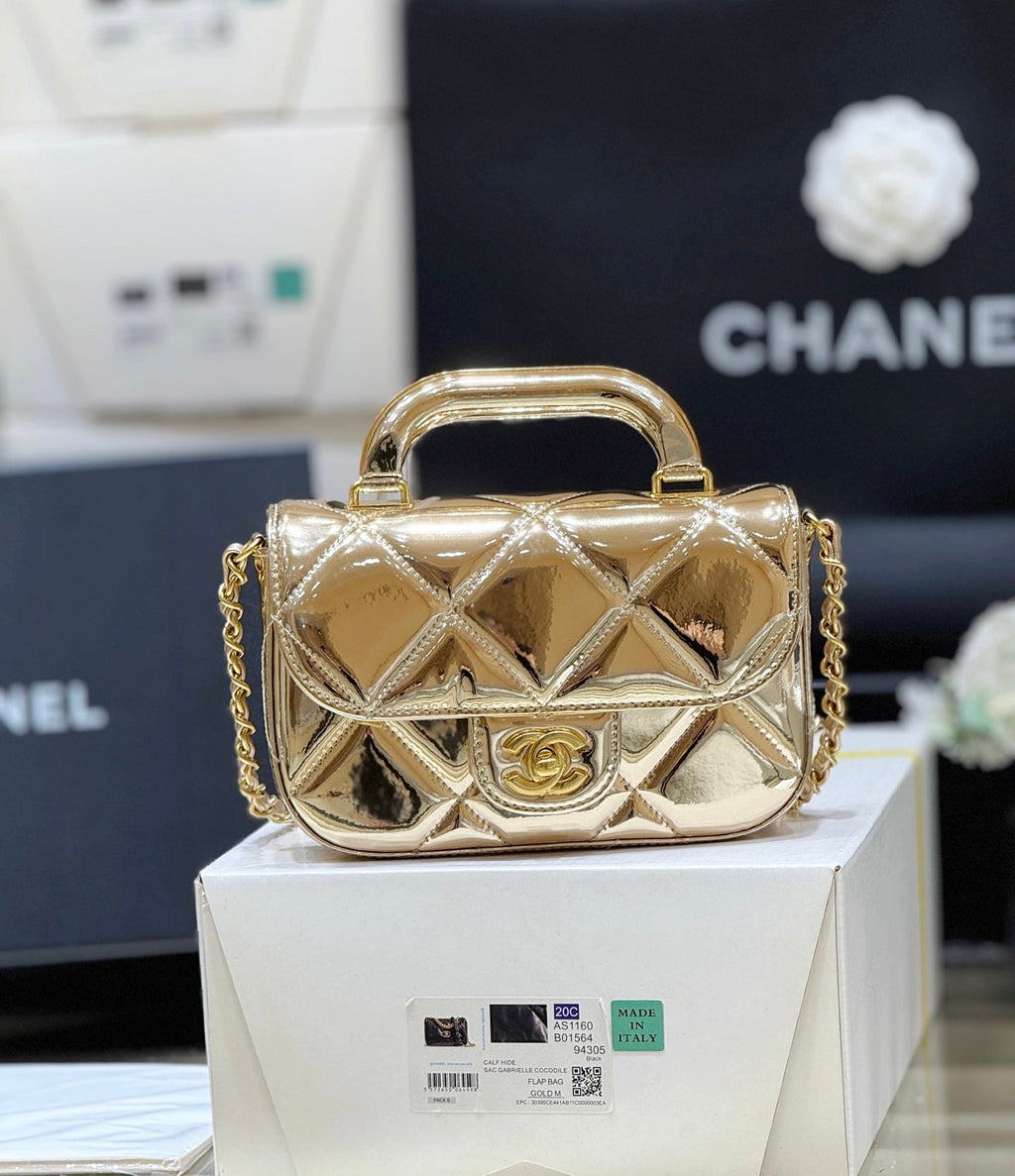 Chanel 2025 Bag Gold Shine Calfskin 345976