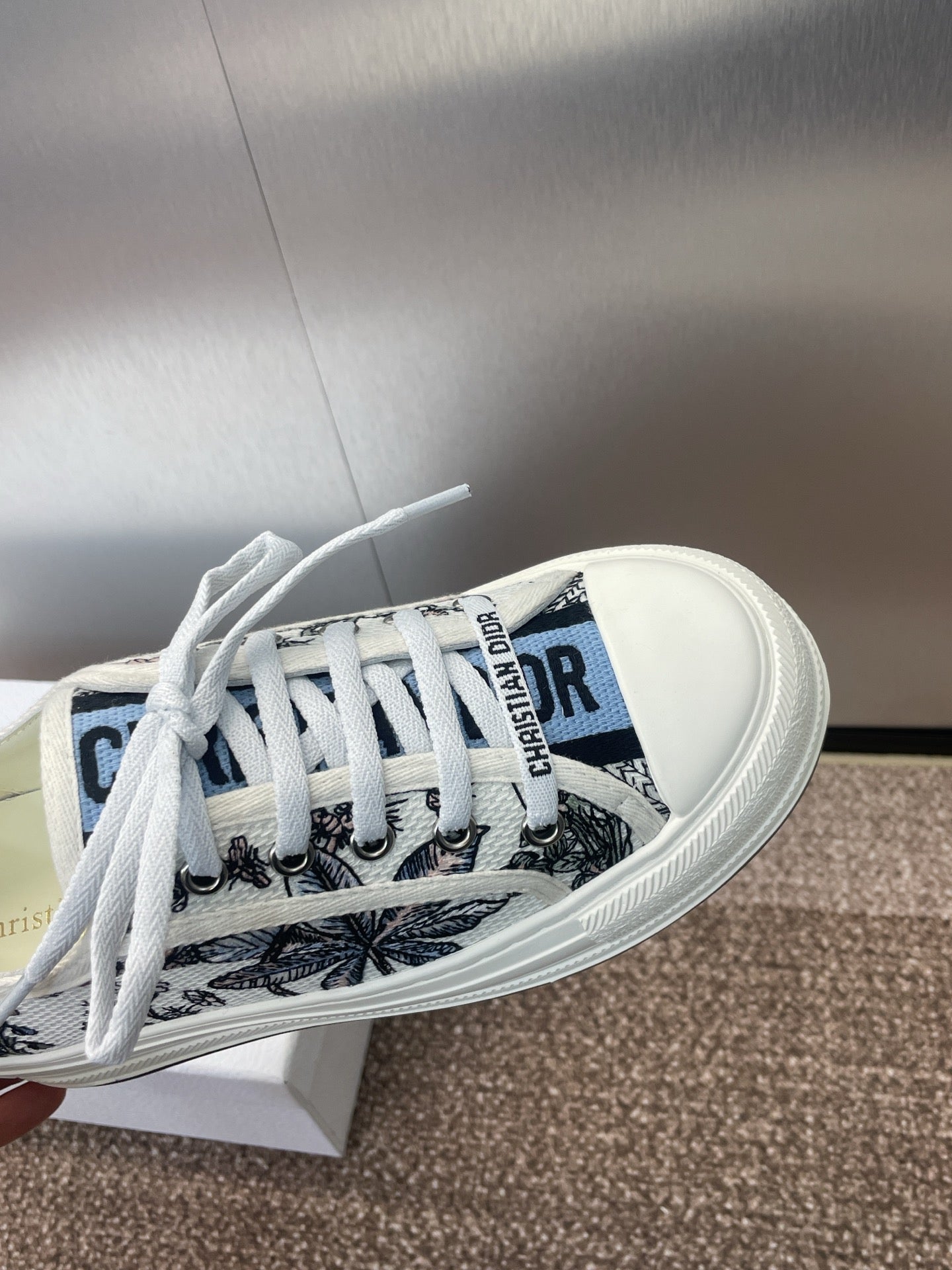 CD Walk'n Dior Multicolor Floral Fabric Cowhide 551450