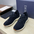 CD B80 Lounge Sneaker Dark Navy Blue Cannage Cashmere Wool 551441