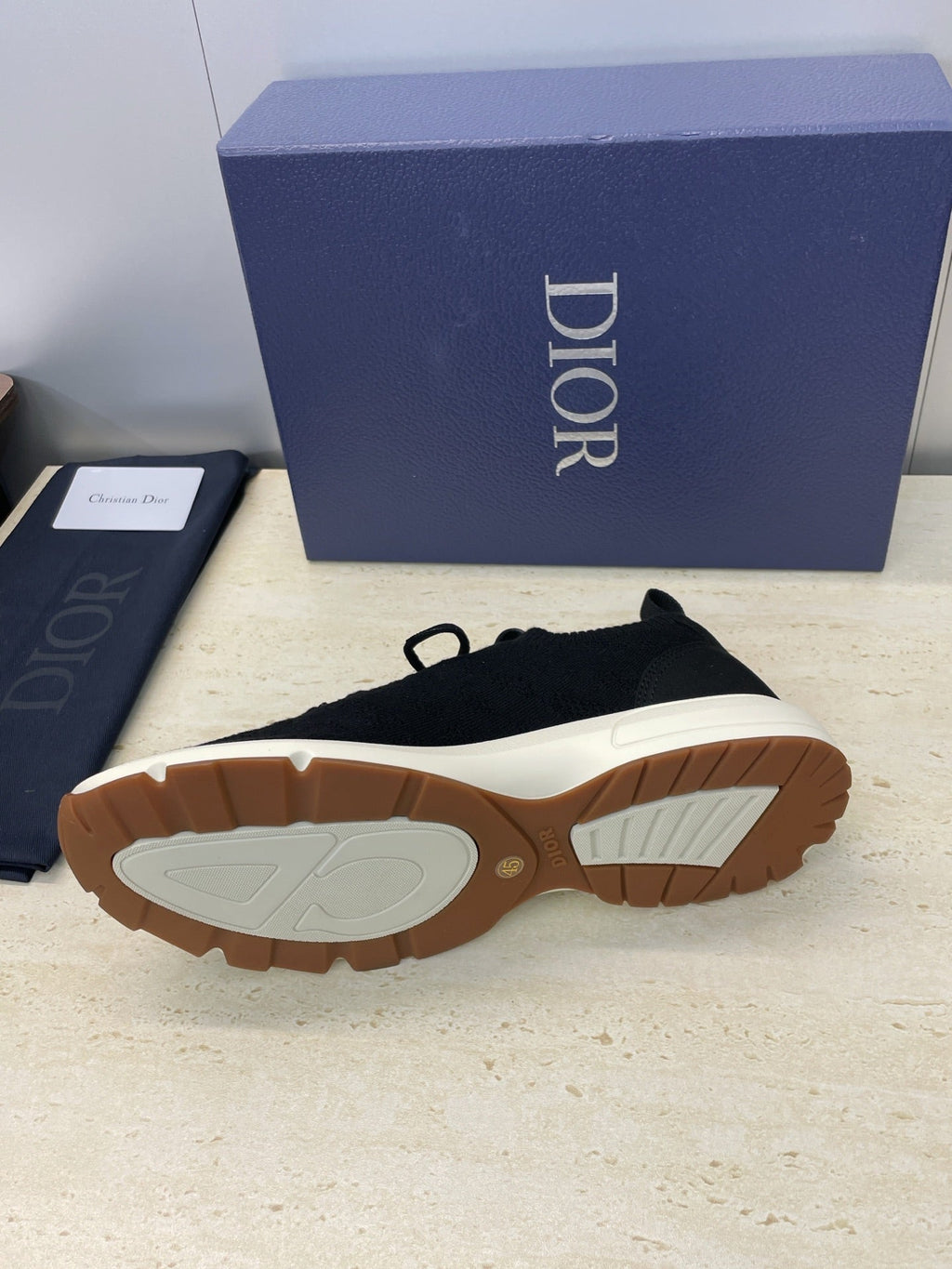 CD B80 Lounge Sneaker Black Cannage Cashmere Wool 551442