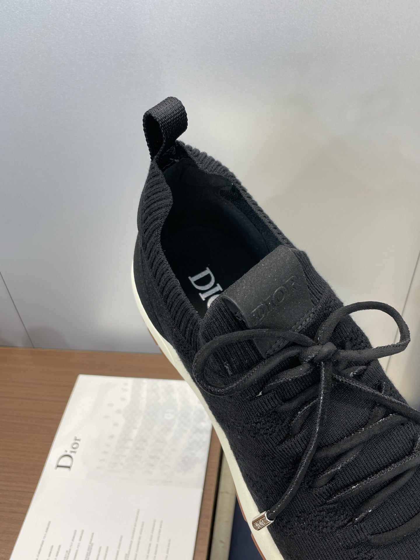 CD B80 Lounge Sneaker Black Cannage Cashmere Wool 551442