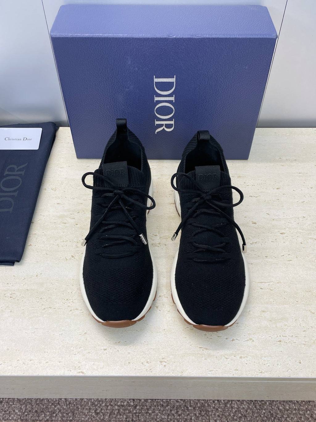 CD B80 Lounge Sneaker Black Cannage Cashmere Wool 551442