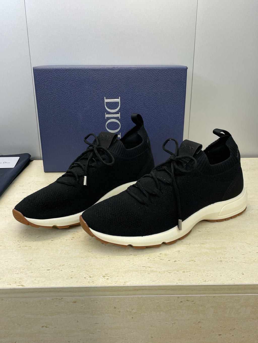 CD B80 Lounge Sneaker Black Cannage Cashmere Wool 551442