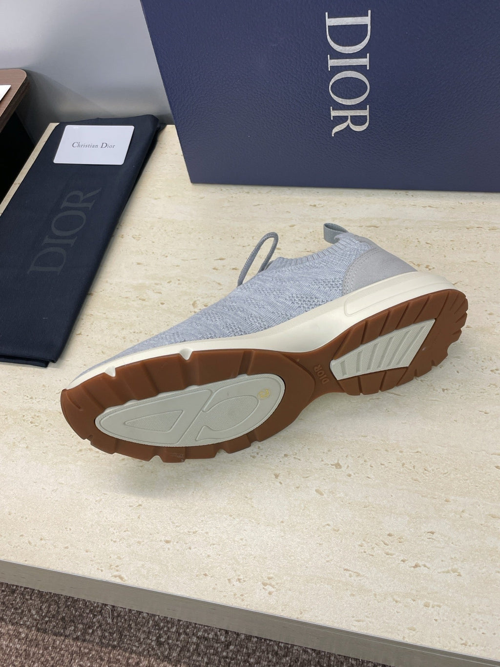 CD B80 Lounge Sneaker Gray Cannage Cashmere Wool 551443