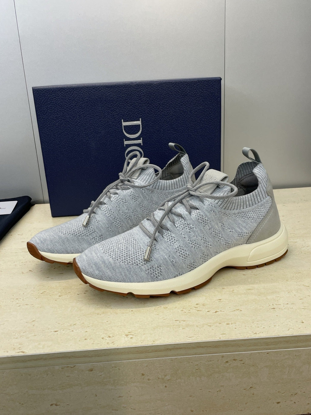 CD B80 Lounge Sneaker Gray Cannage Cashmere Wool 551443