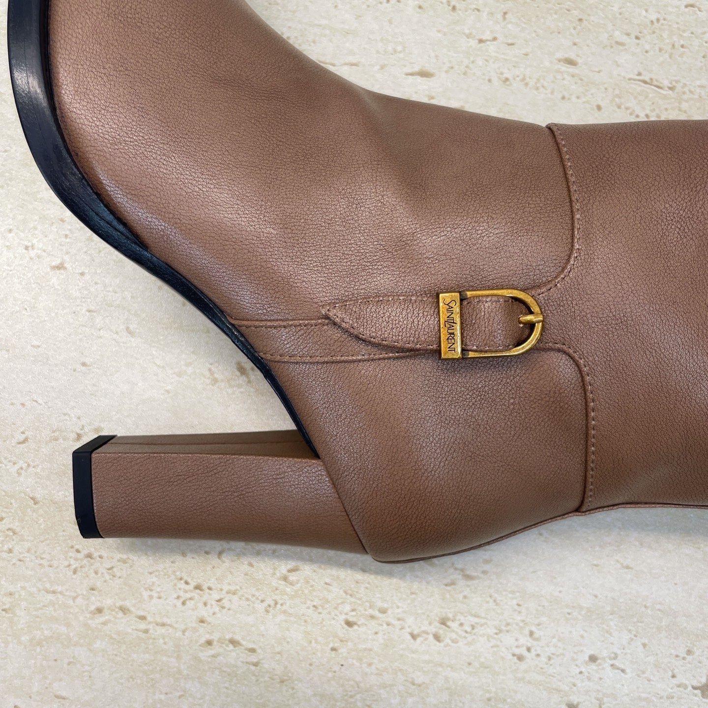 YSL Julia Long Boots 90mm Brown Cowhide 551937