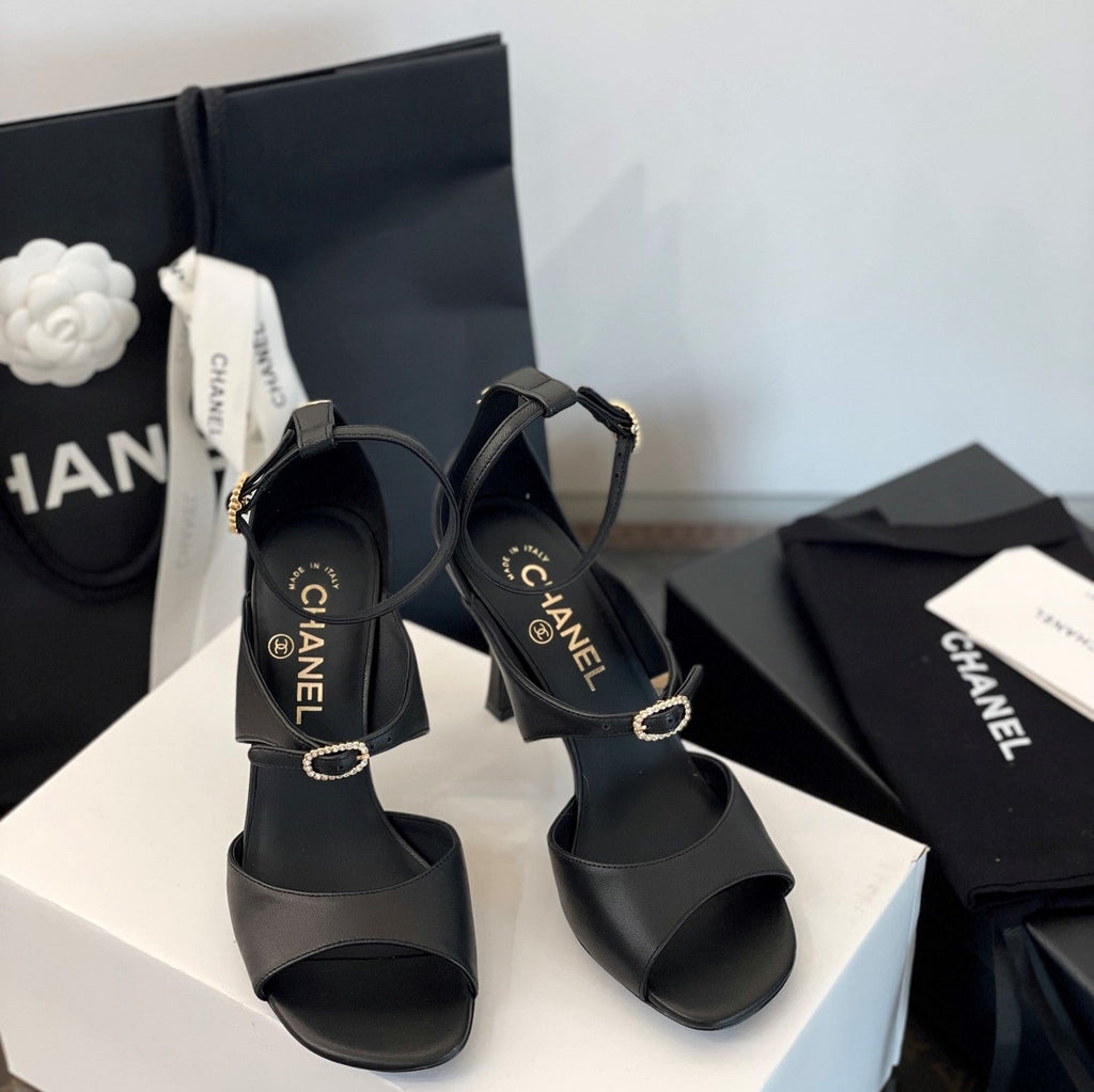 CC FW 25/26 Pre-Collection Sandals 85mm Black Calfskin