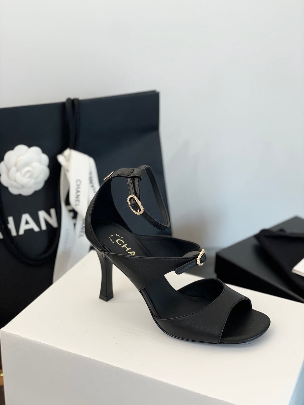 CC FW 25/26 Pre-Collection Sandals 85mm Black Calfskin