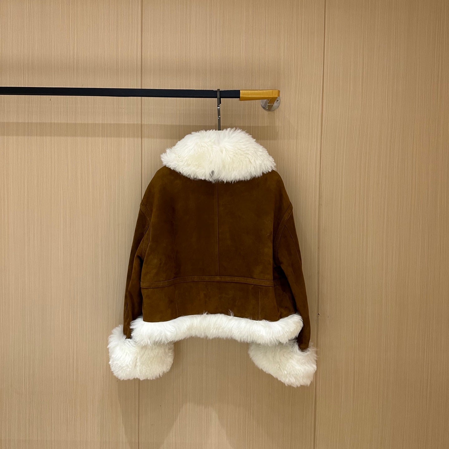 Miumiu 2025 Jacket Camel mix White Suede Wool