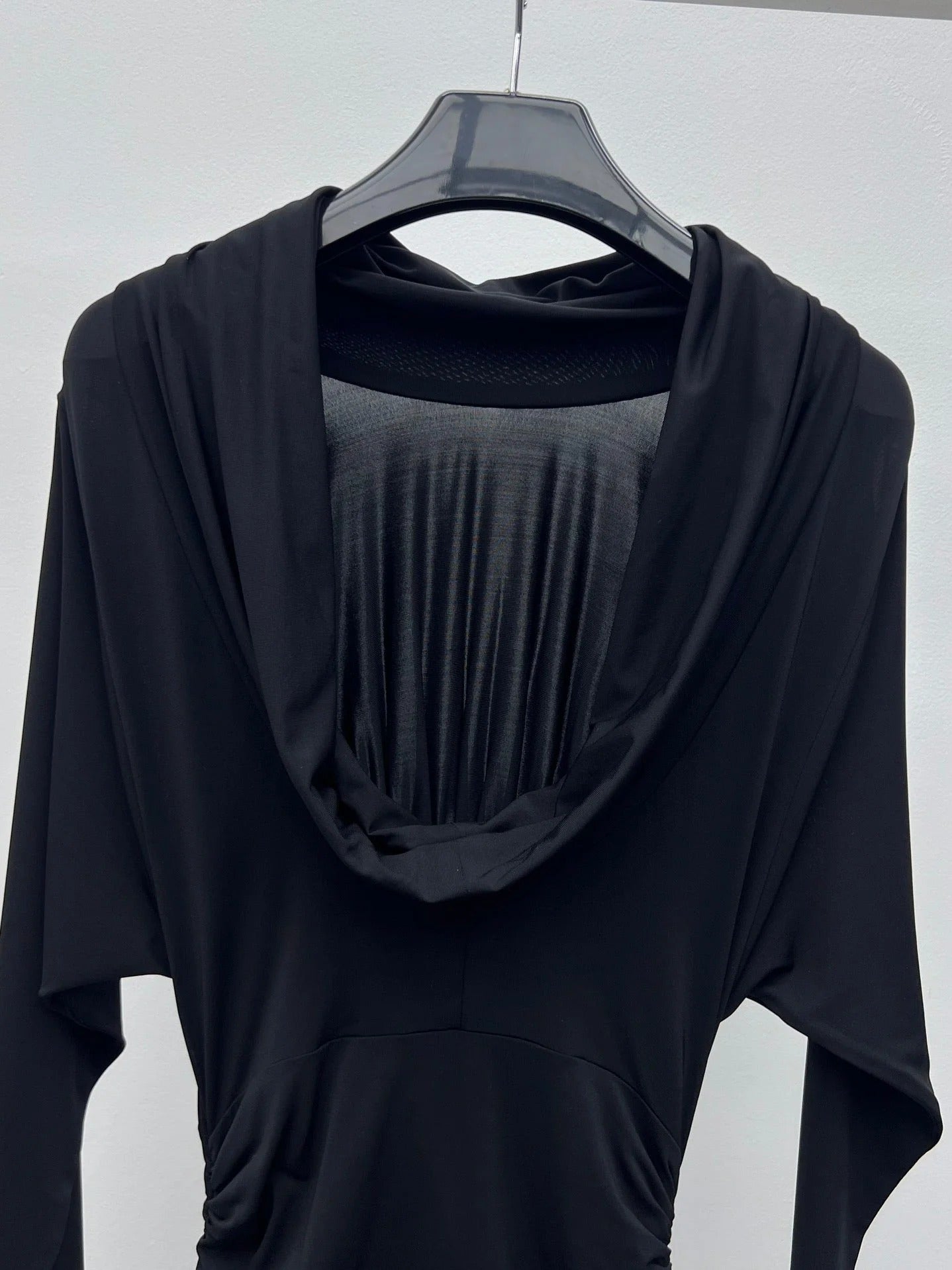 YSL 25S RUFFLED LONG-SLEEVE DRESS STYLE 131