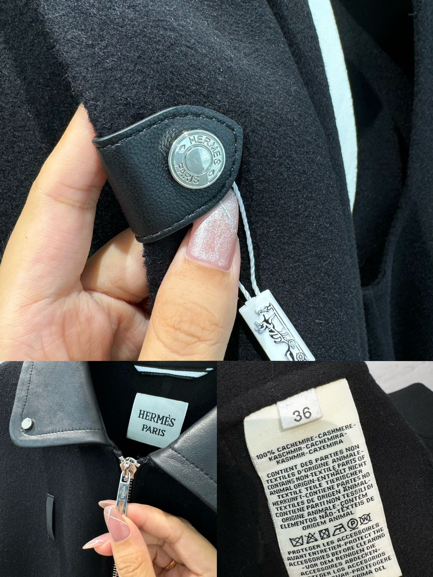 HERMES 25S MID-LENGTH CASHMERE COAT 283