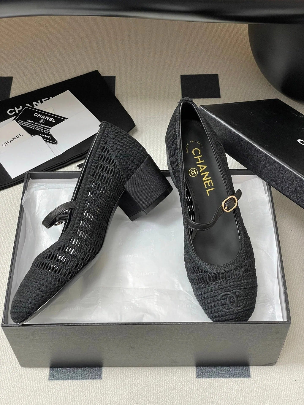 HIGH BALLET MARY JANE 50MM IN BLACK RAFFIA