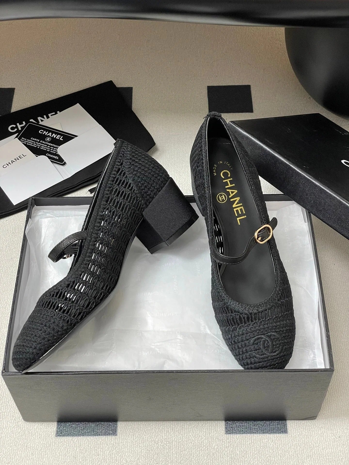 HIGH BALLET MARY JANE 50MM IN BLACK RAFFIA