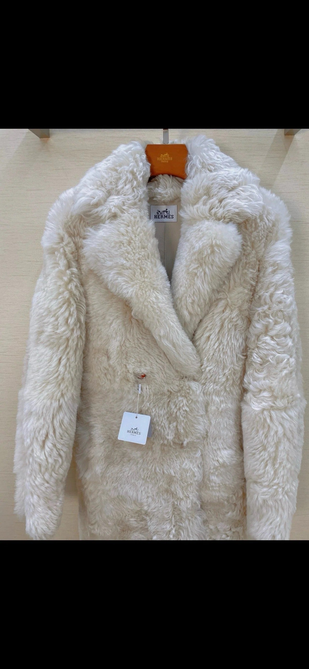 HERMES 25S LONG FUR COAT 234