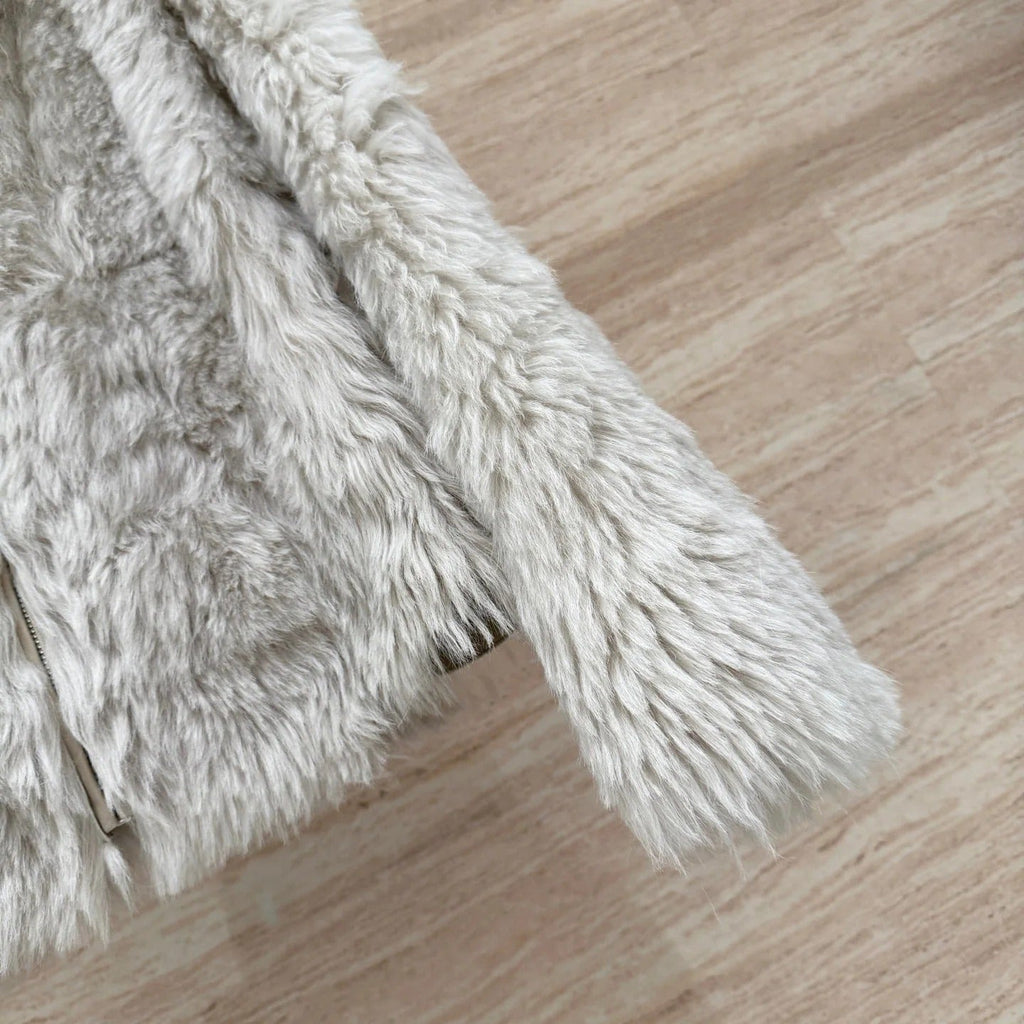 HERMES 25S TUSCAN SHEARLING COAT 200