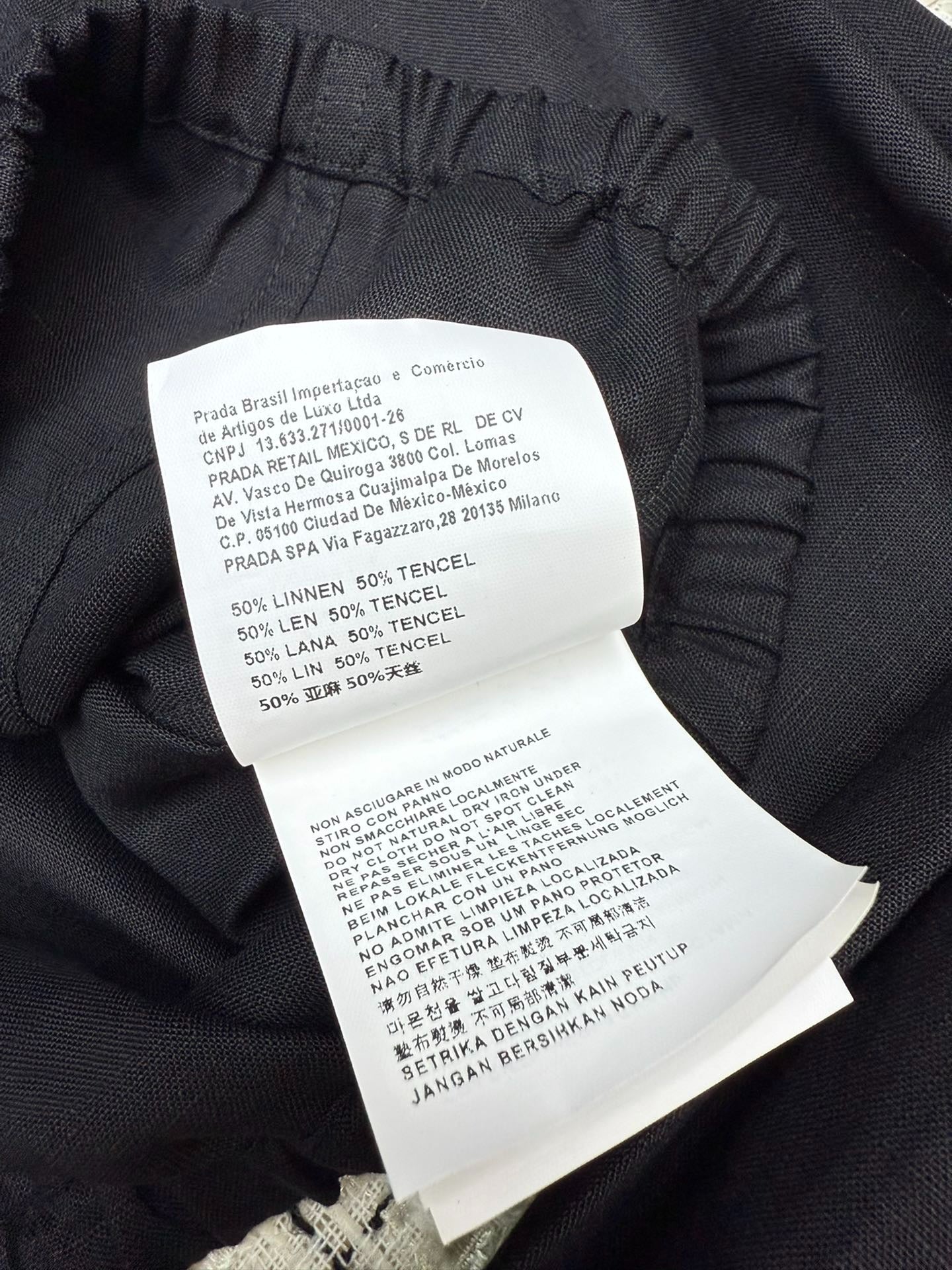 PRADA 25S LIGHTWEIGHT ROUND-NECK LINEN JACKET 368