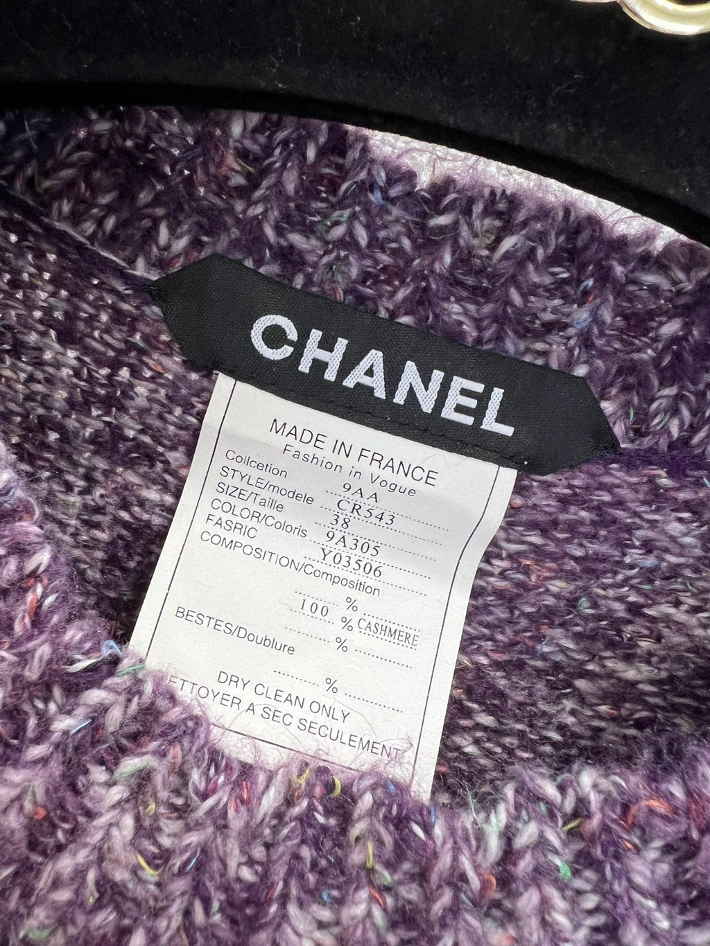 CHANEL 25S KNITTED CASHMERE SWEATER 232683