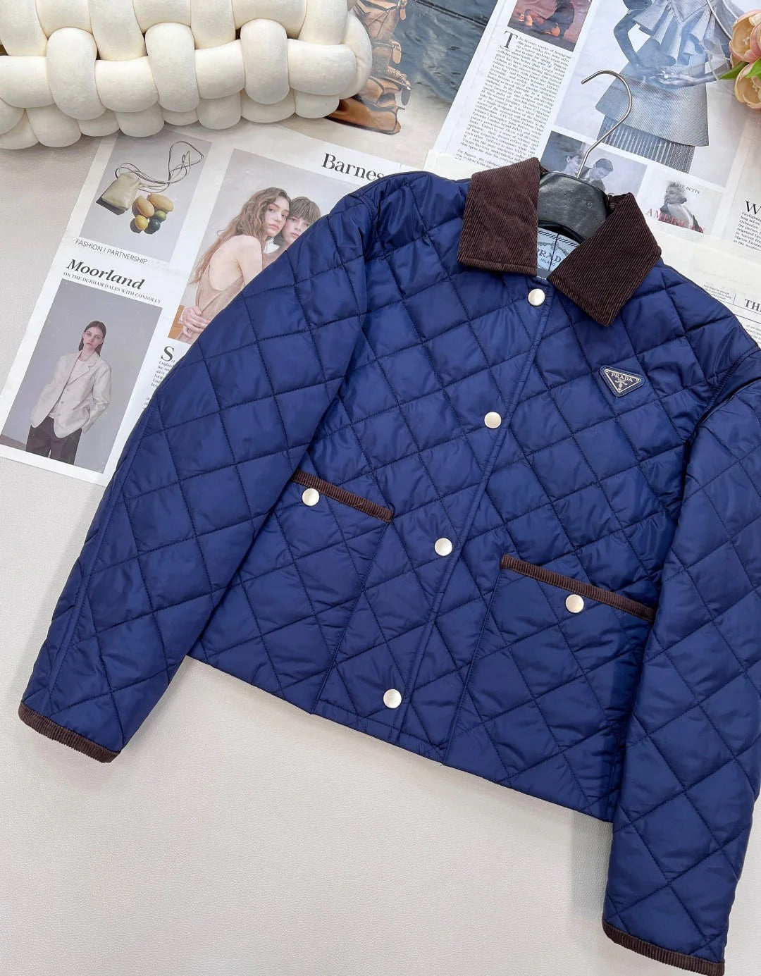 PRADA 25S LIGHTWEIGHT COTTON COLLARED JACKET 367