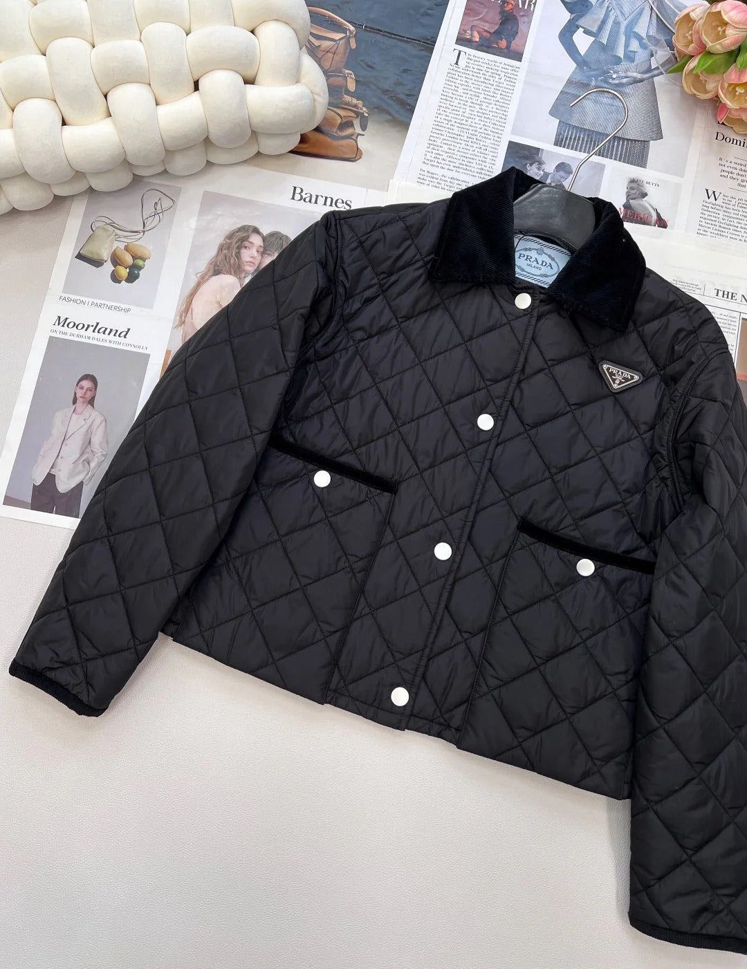 PRADA 25S LIGHTWEIGHT COTTON COLLARED JACKET 365