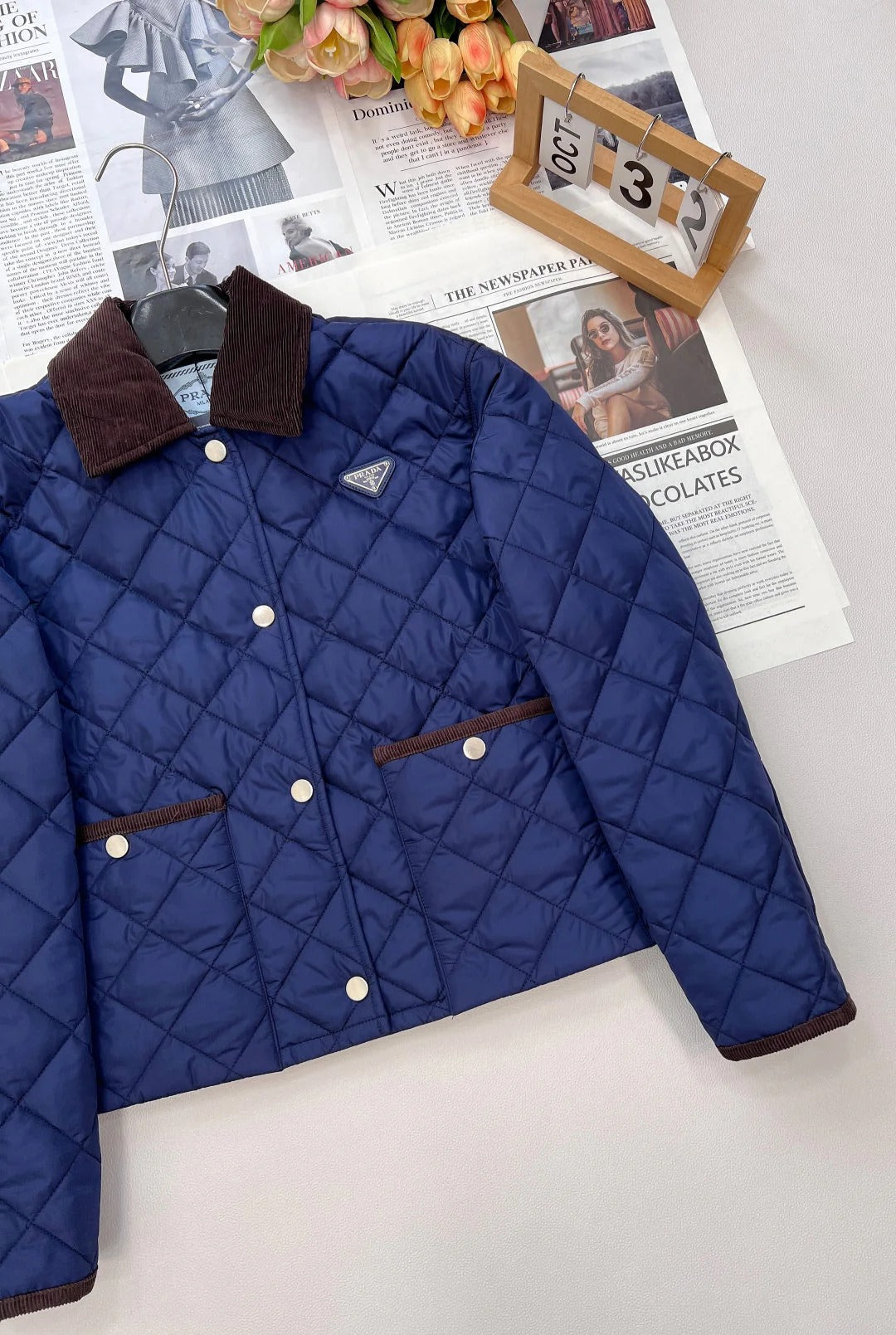 PRADA 25S LIGHTWEIGHT COTTON COLLARED JACKET 367