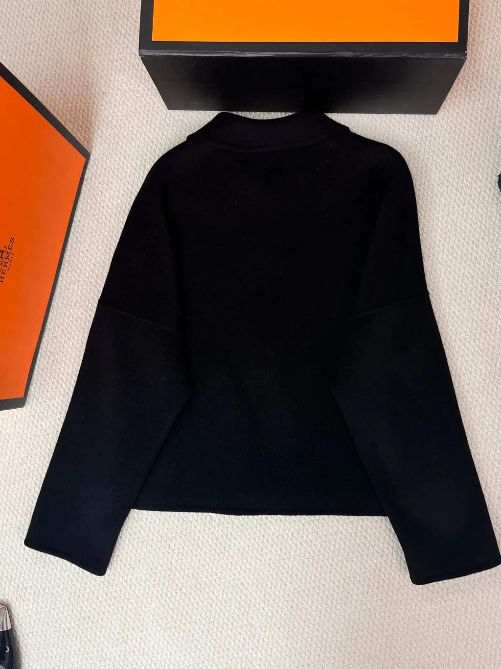 HERMES 25S SHORT CASHMERE COAT 211