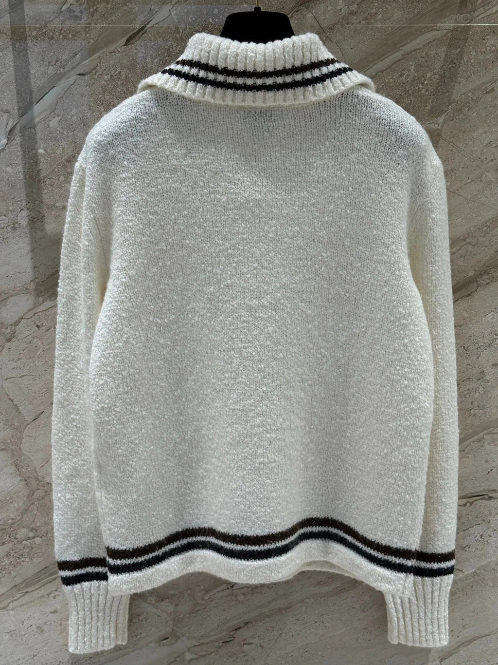 CHANEL 25S CASHMERE HALF-ZIP T-SHIRT 318