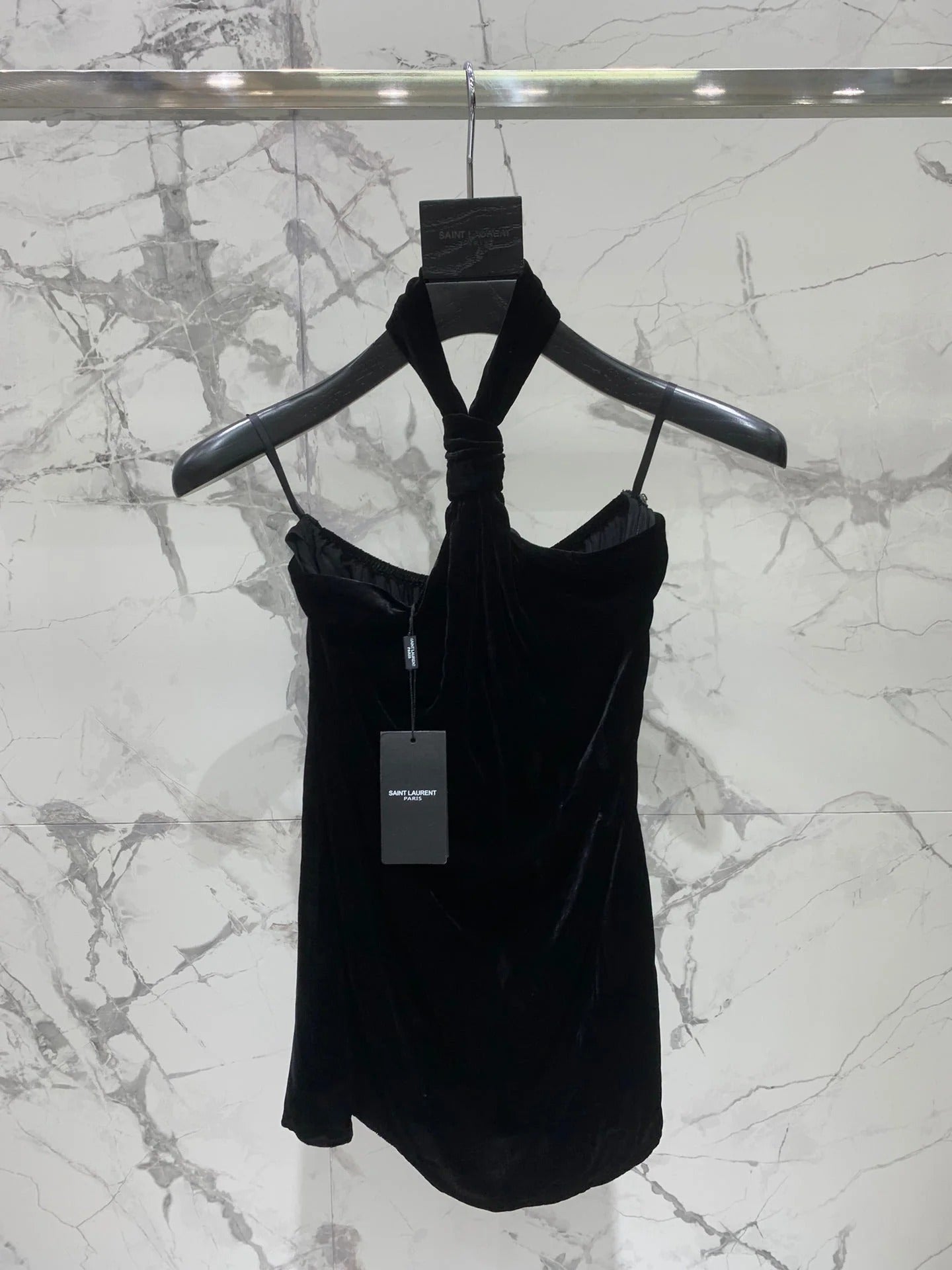 YSL 25S VELVET HALTER TOP STYLE 129