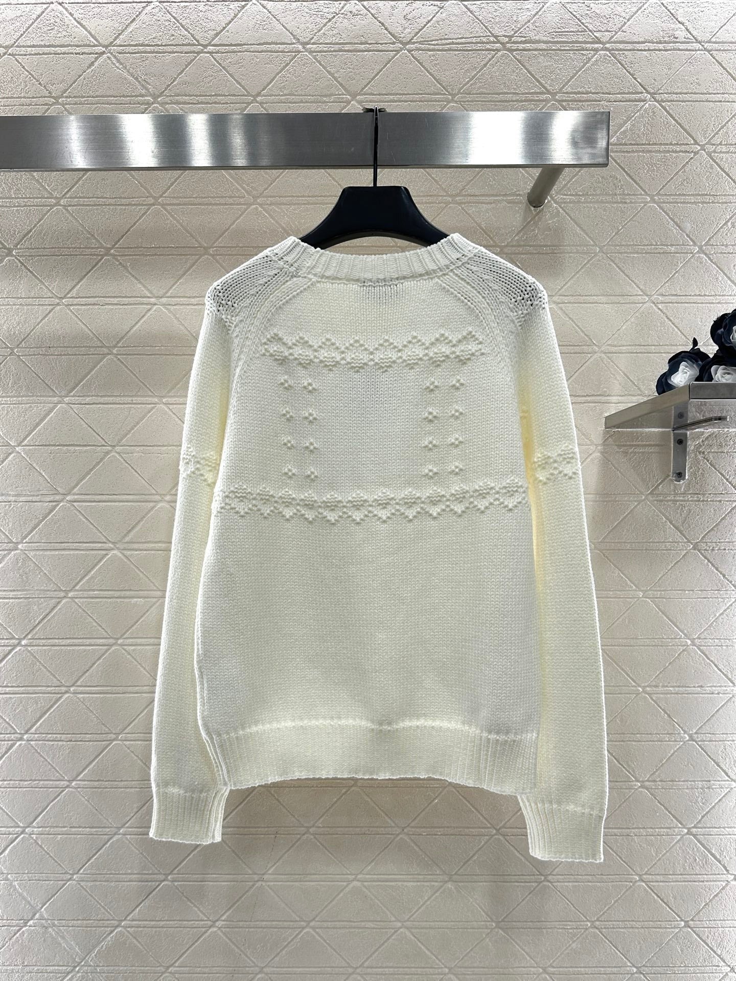 CHANEL 25S EMBROIDERED CROCHET SWEATER 349