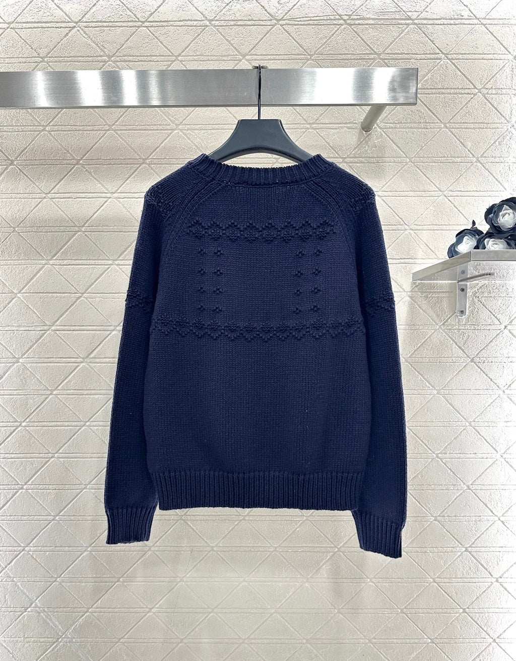 CHANEL 25S EMBROIDERED CROCHET SWEATER 348