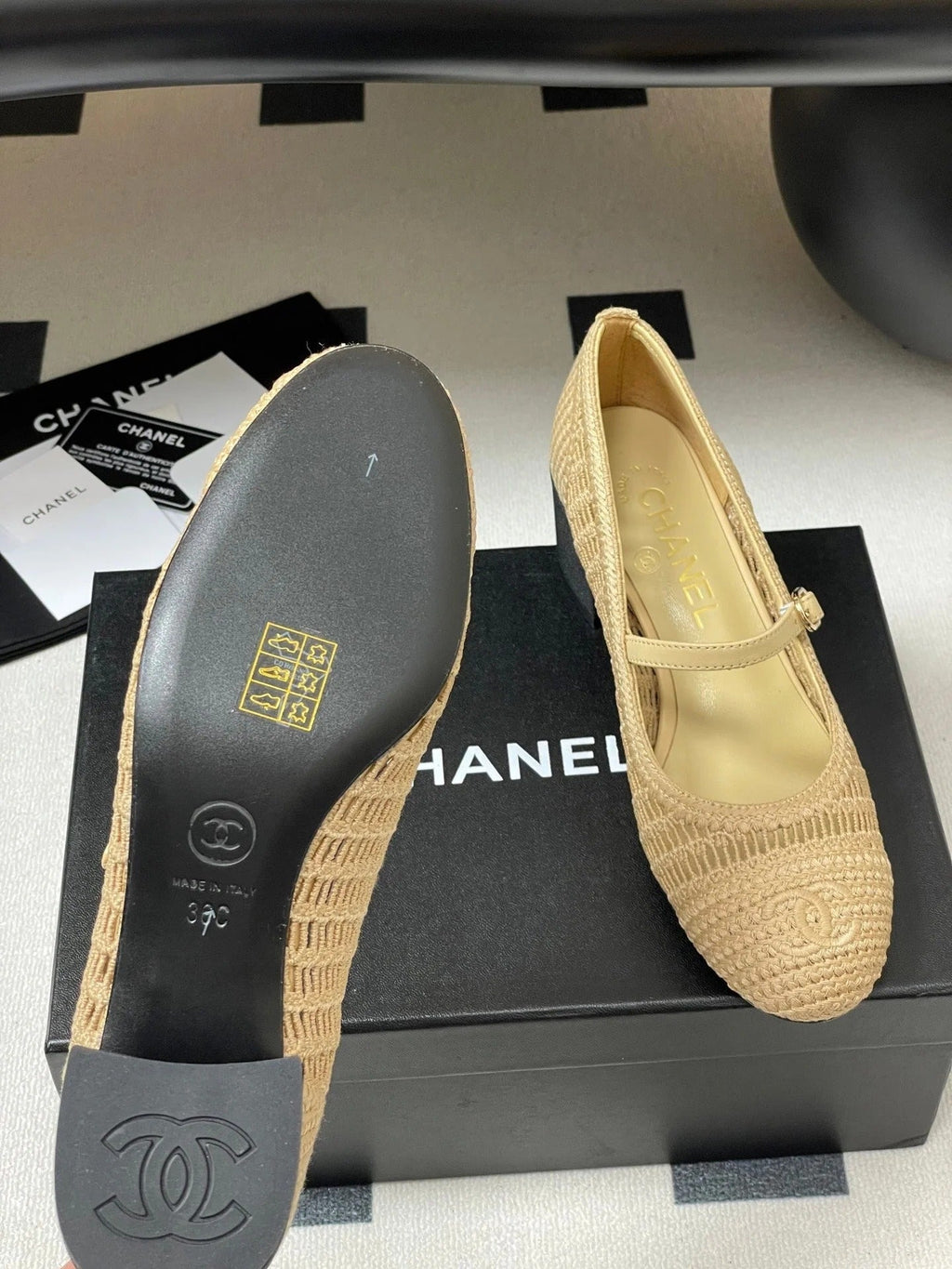 HIGH BALLET MARY JANE 50MM IN NATURAL BEIGE RAFFIA