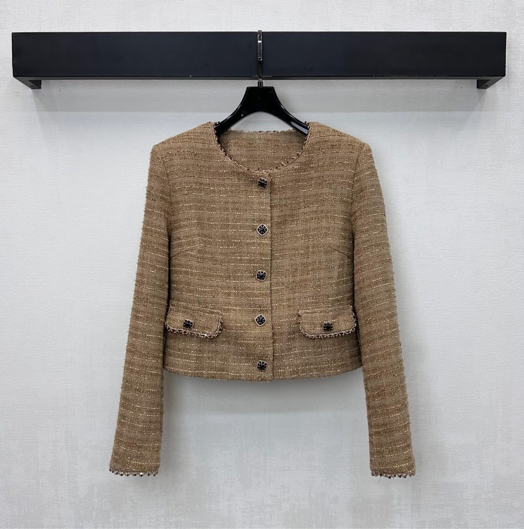 CHANEL 25S BEADED TWEED DRESS SET 307