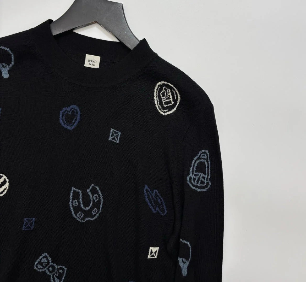 HERMES 25S WOOL-LINED SWEATER 185