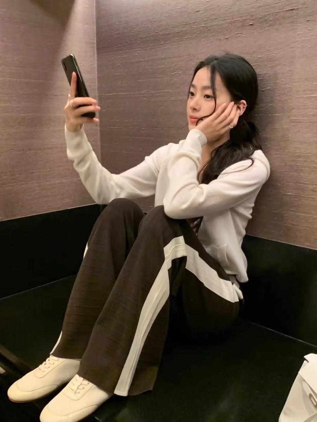 HERMES 25S STRAIGHT-LEG KNIT PANTS 194